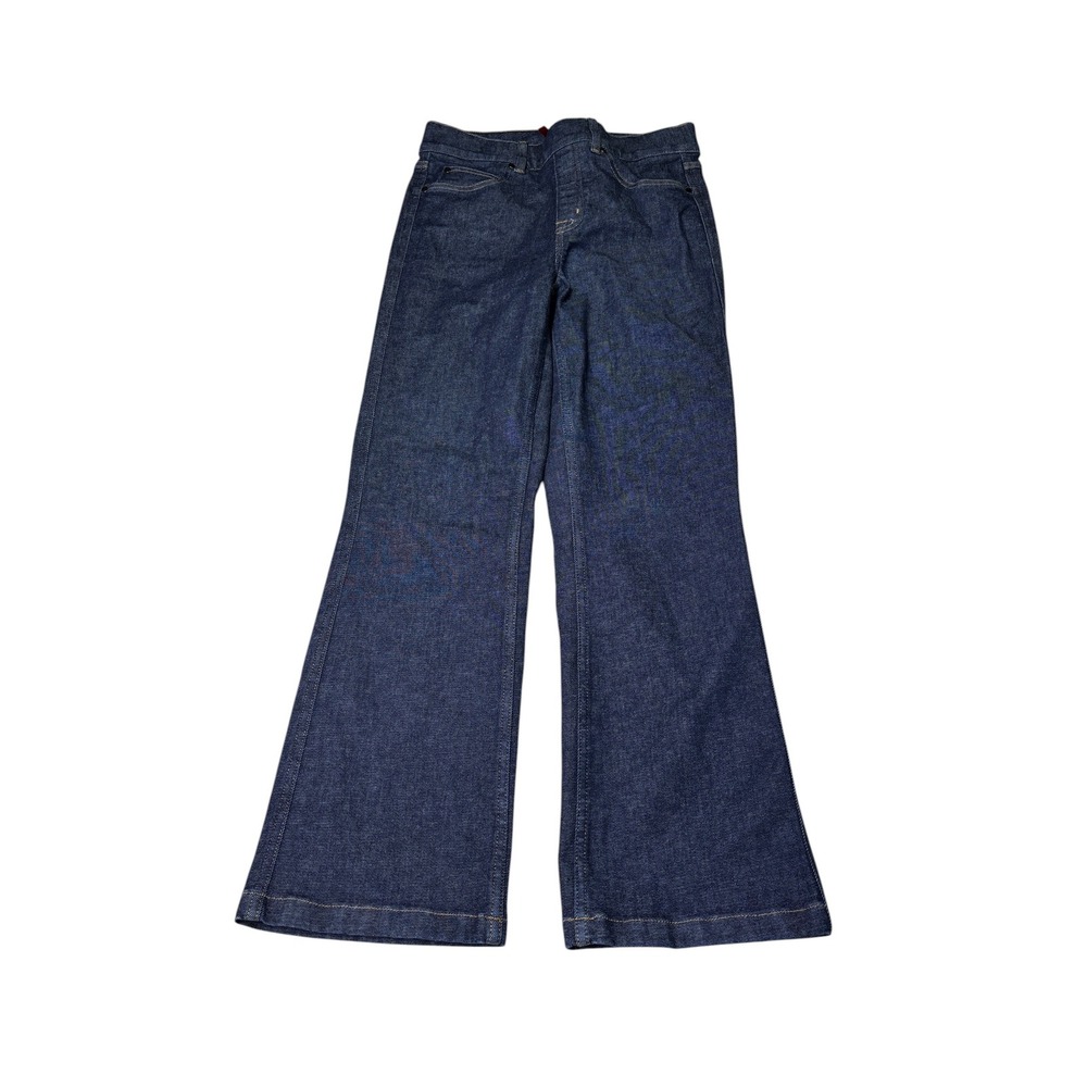 Spanx Cropped Kick Flare Jeans Indigo Dark Wash Women M W29 L28